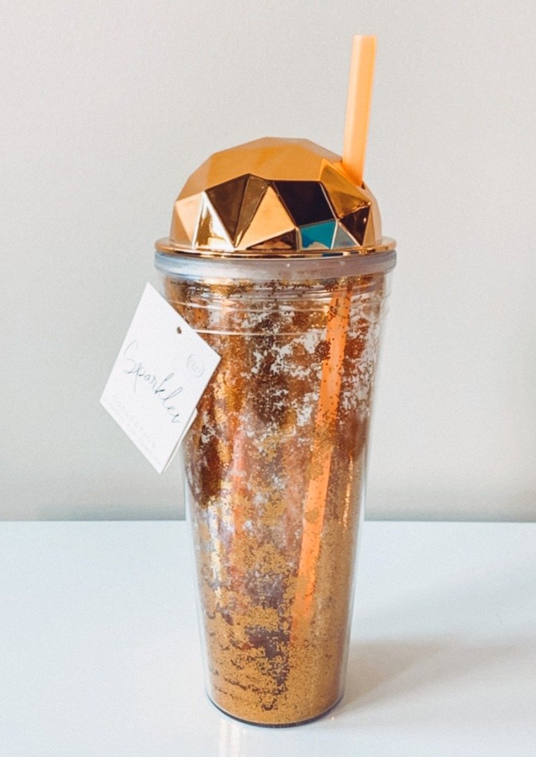 DIAMOND CAP TUMBLER - GOLD - The Glow Hous
